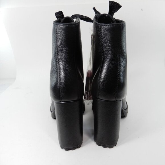 Schutz Zhara Lace up Ankle High Heel Bootie Size 8.5 Black Leather NEW $158 - Picture 9 of 16